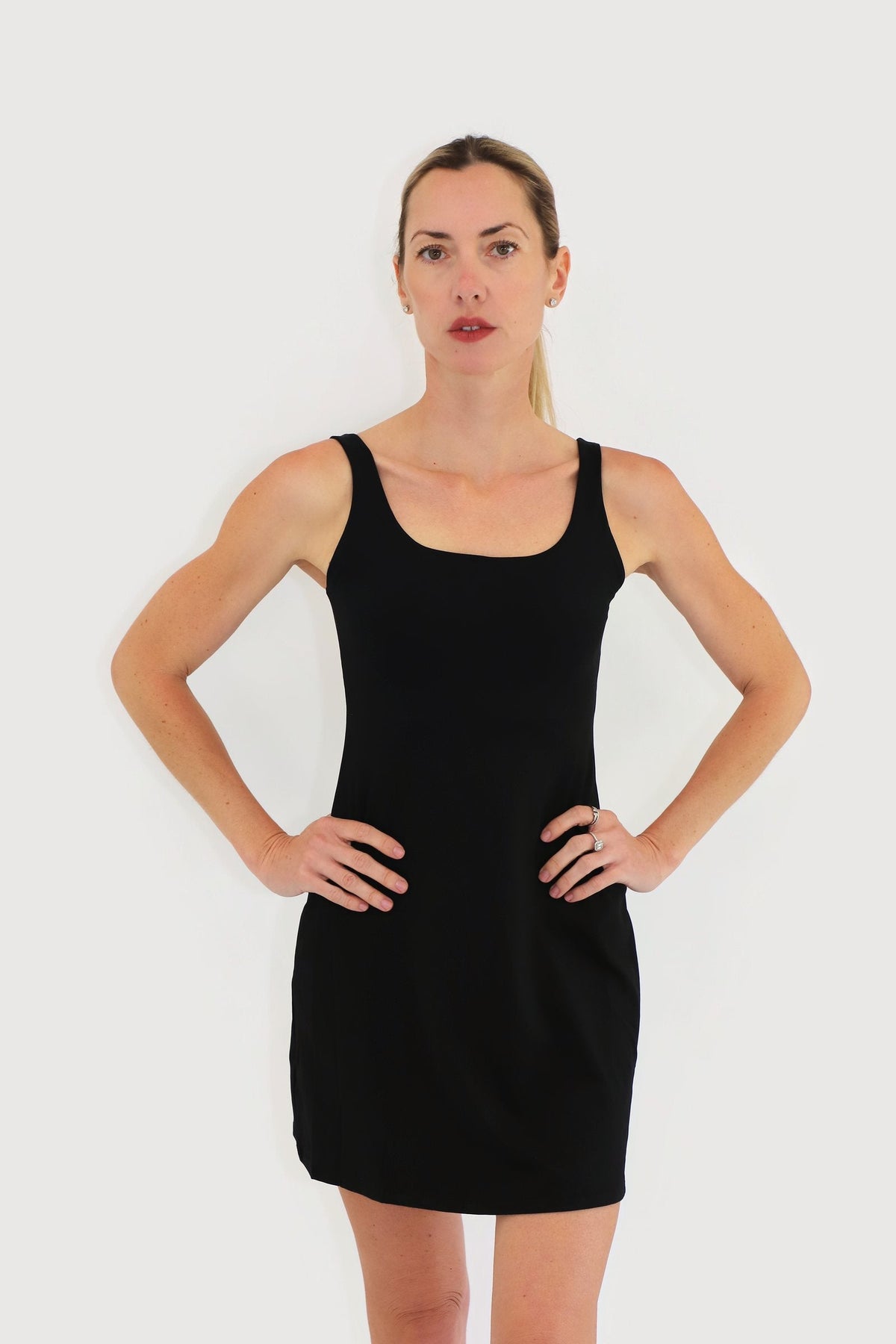 Court Dress in Black, front view